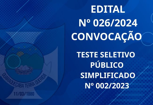 TESTE SELETIVO PÚBLICO SIMPLIFICADO Nº 002/2023