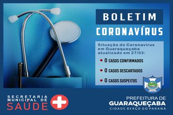 BOLETIM SOBRE O CORONAVÍRUS ?