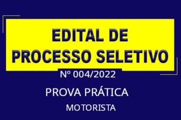 EDITAL DE PROCESSO SELETIVO Nº 004/2022