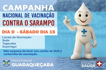 Dia D de vacinação contra o sarampo nesse Sábado