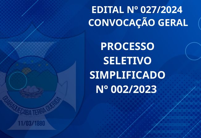 PROCESSO SELETIVO SIMPLIFICADO Nº 002/2023