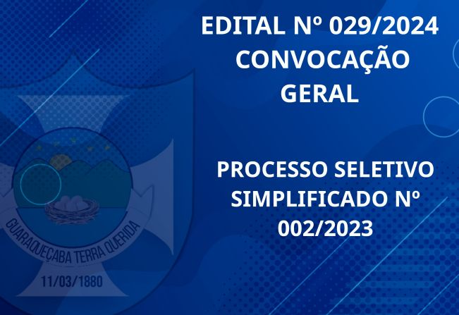 PROCESSO SELETIVO SIMPLIFICADO Nº 002/2023