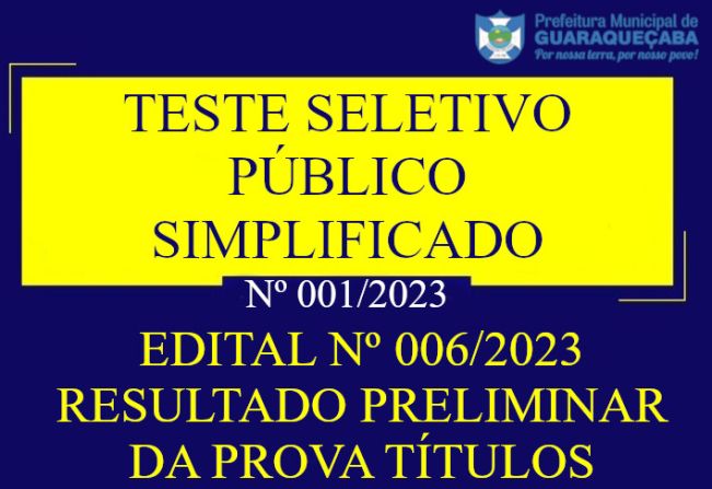 EDITAL Nº 006/2023