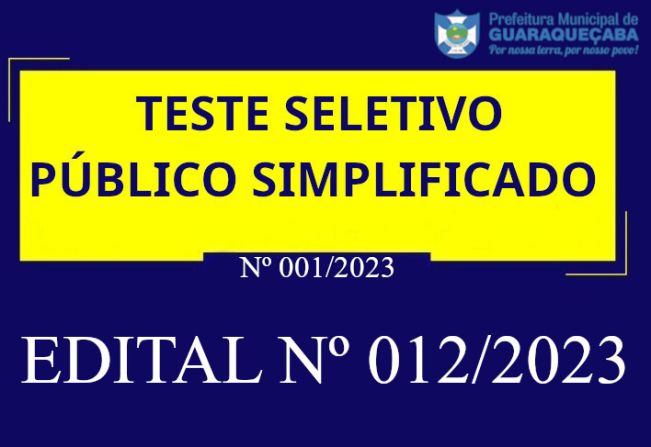 EDITAL Nº 012/2023