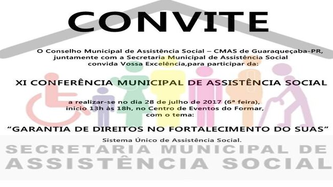 XI CONFERÊNCIA MUNICIPAL DE ASSISTÊNCIA SOCIAL.