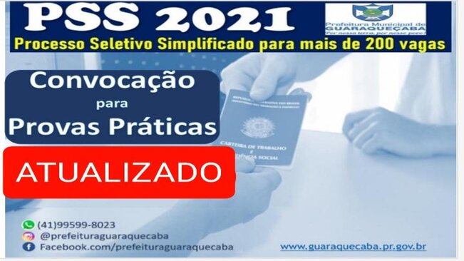 PSS 02/2021 - Encerradas as provas práticas da Secretaria de Educação, provas das demais secretarias iniciam neste domingo dia 03