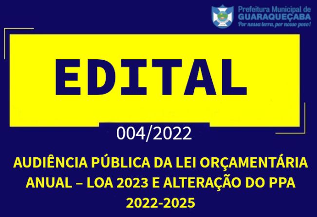 EDITAL Nº 004/2022