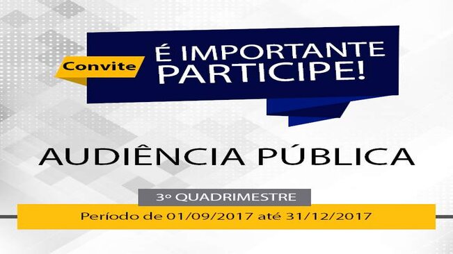 Convocação para audiência Pública