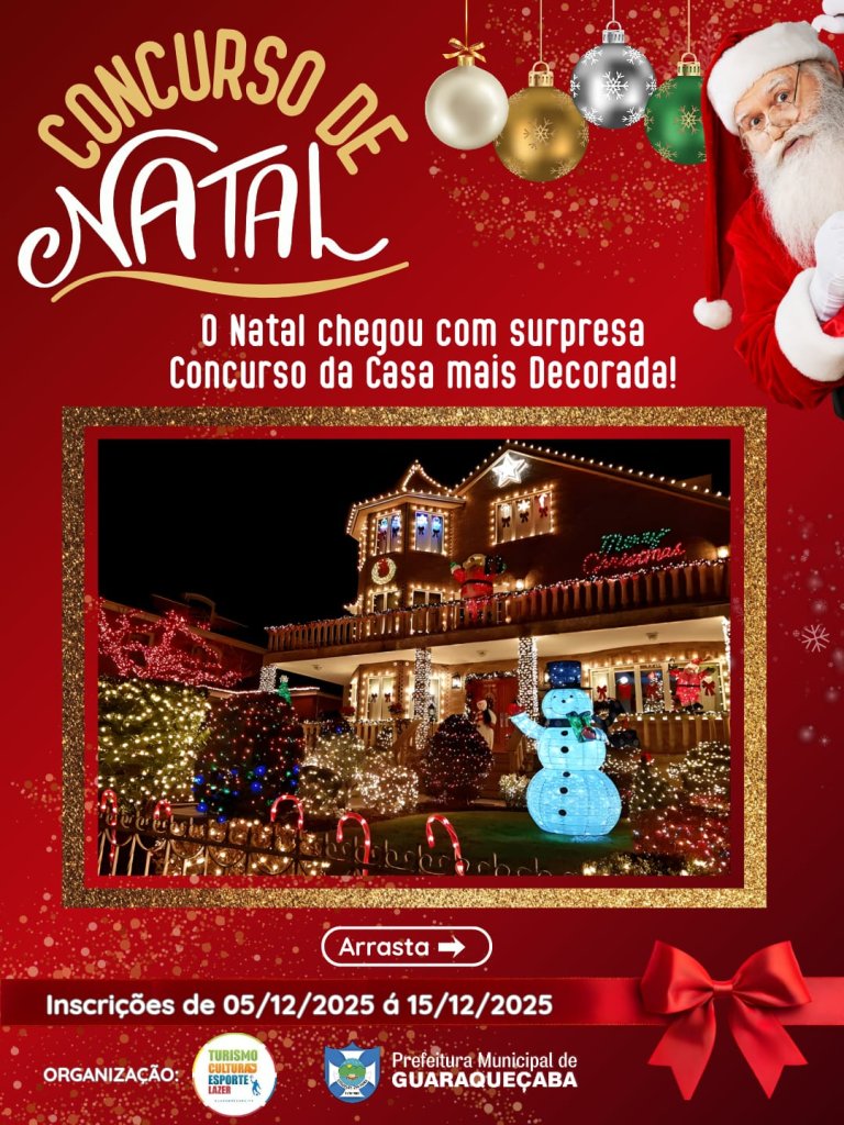 Guaraqueçaba lança 1º Concurso “Casa Mais Decorada” do Natal Iluminado 2025
